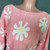 Floral Knitted Casual Sweater Matching Set Loungewear Loose Top and Shorts Set Fashion Outfits Autumn 2021 Clothes