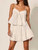 Boho Inpsired white cotton dress set women straps V-neck sexy summer dress elastic waist mini boho beach dress chic ladies dress