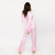 Pajama Sets For Women Patchwork Feather Sleepwear Solid Home Wear White Single Breasted Women's Nightwear Black Satin Pyjama Pink