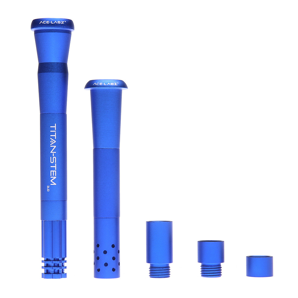AIR STEM STICK 美容機器 Titan-Stem 3.0 Adjustable Length Metal Downstem Blue - Ace-Labz