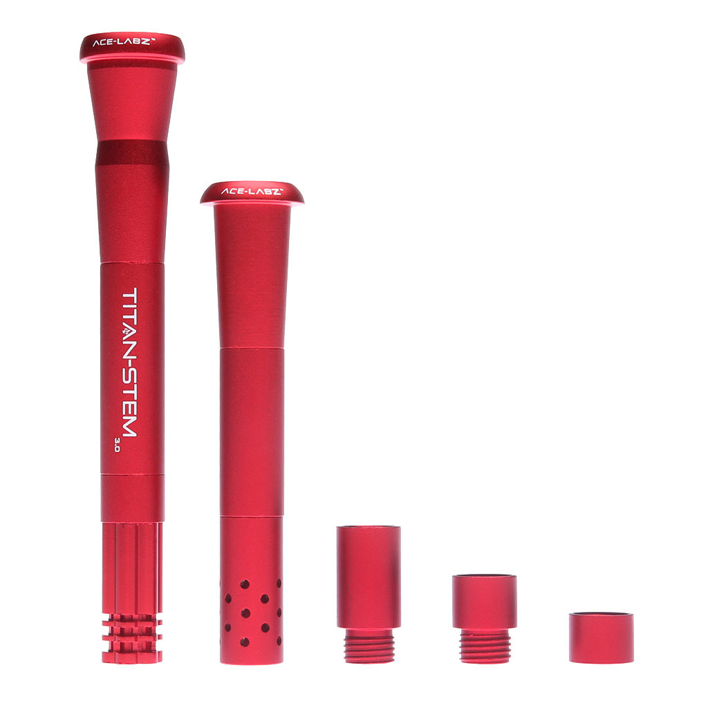 Titan-Stem 3.0 Adjustable Length Metal Downstem Red - Ace-Labz