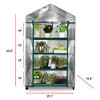 Home-Complete Mini Greenhouse-4-Tier Indoor Outdoor Sturdy Portable Shelves-Grow Plants, Seedlings, Herbs, or Flowers In Any Season-Gardening Rack, Green