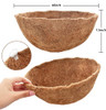 Legigo 3 Pack 16 Inch Hanging Basket Coco Liners Replacement, 100% Natural Round Coconut Coco Fiber Planter Basket Liners for Hanging Basket Flowers/Vegetables