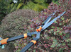 HORTICAN Hedge Shears with Wavy Blade and Steel Handles Manual Hedge Clippers for Trimming Borders, Boxwood, and Tall Bushes