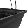 The HC Companies 12 Inch Eclipse Hanging Planter for Indoor Plants - Square Plant Hanging Basket with Removable Saucer, Black