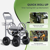 Giraffe Tools Heavy Duty Garden Hose Reel Cart with Wheels - Industrial Outdoor Hose Storage Reel, Pre-Installed Guide for 250-Feet of 5/8" Hose Capacity