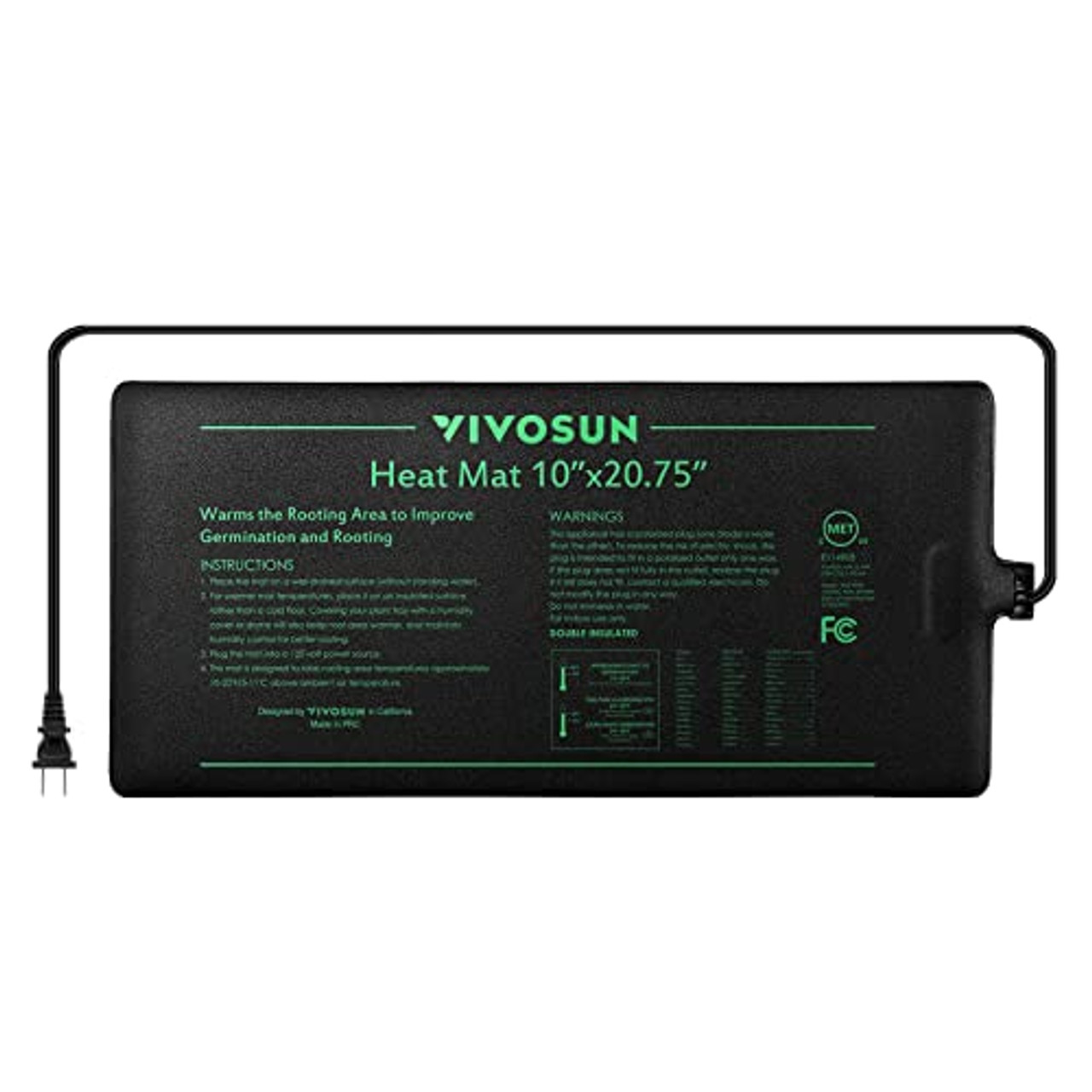 VIVOSUN Hydroponic Seedling Heat Mat for Indoor Gardening & Reviews