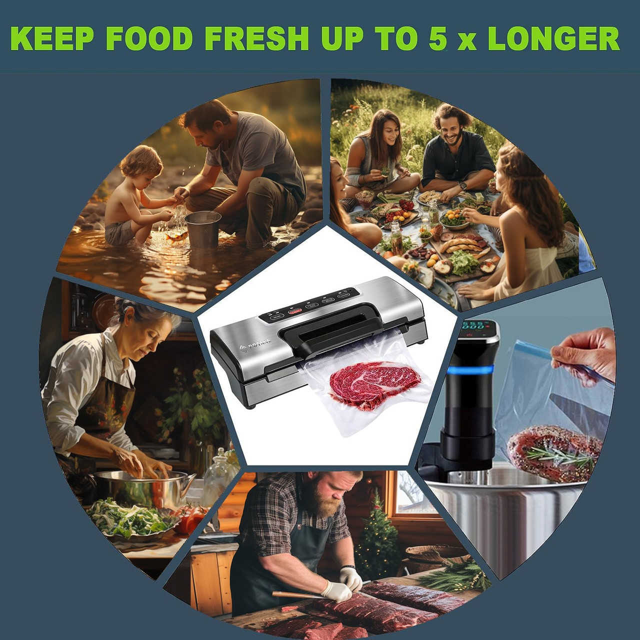 Potane Precision Vacuum Machine,Pro Food Sealer with Built-in