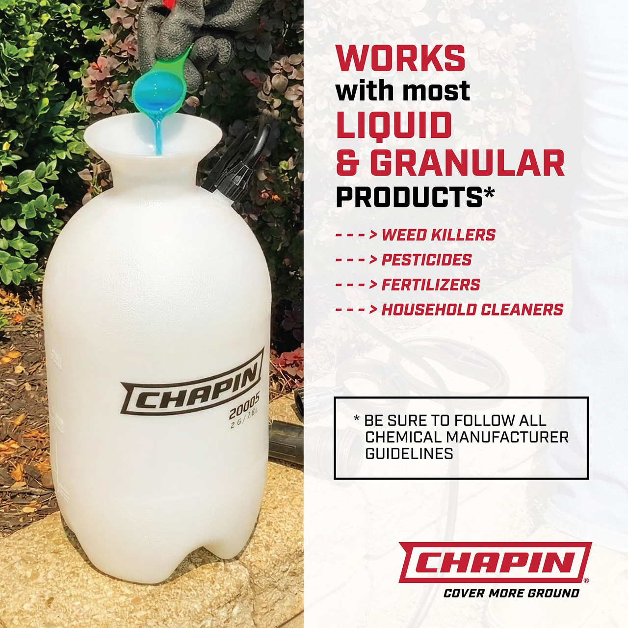 Chapin 20004 Pump Sprayer, 1-Gallon SureSpray Translucent Tank
