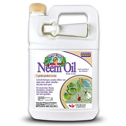 Bonide Captain Jack's Neem Oil, 128 oz Ready-to-Use, Multi-Purpose Fungicide, Insecticide and Miticide for Organic Gardening