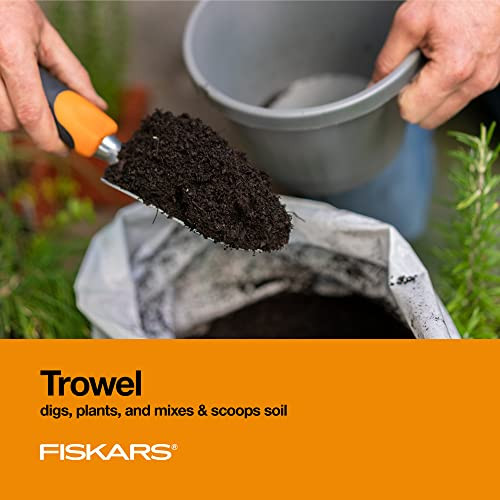 Fiskars 384490-1002 Garden Scratch Tool Set with Shovel, Hand Rake
