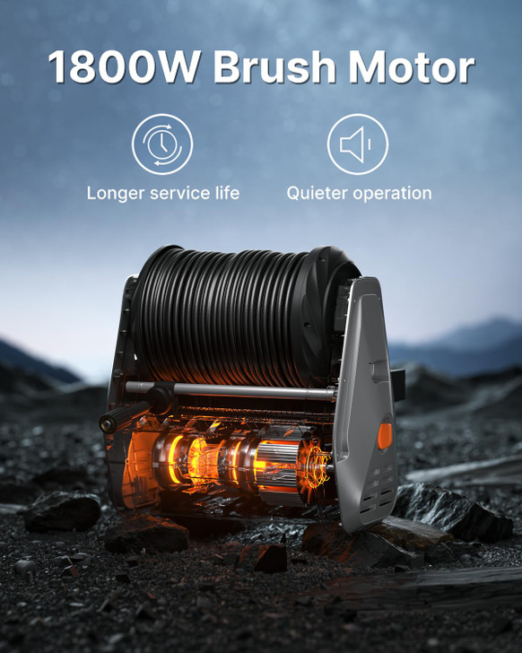 Giraffe Tools Wall Mounted Pressure Washer Essential with Upgraded 1800W Motor, 2900 PSI, 2.2 GPM Electric Power Washer, Automatic Rewind, 100ft Pressure Hoses, 5 Nozzles for Floor/Cars/Fences/Patios