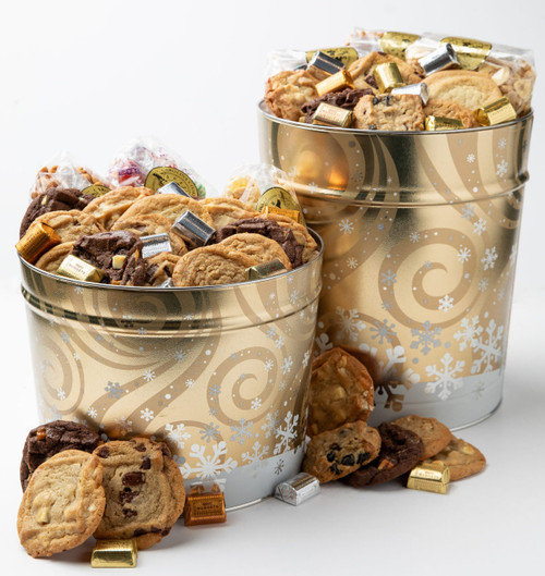 Swirling Snow  X-Large Assorted Treats Bucket