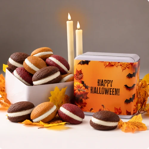 Orange Happy Halloween 18 Count Tin - Whoopie Sale