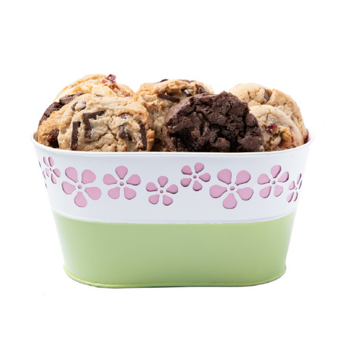 Pink Flower Cookie Basket