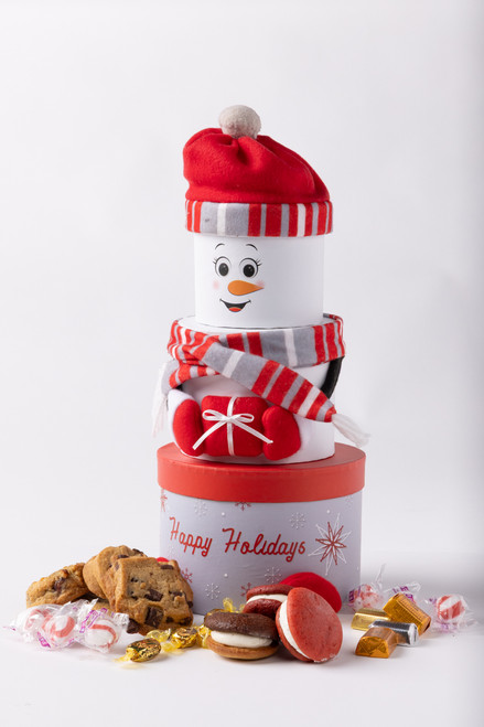 Snowman Cookie and Whoopie Pie Stacker
