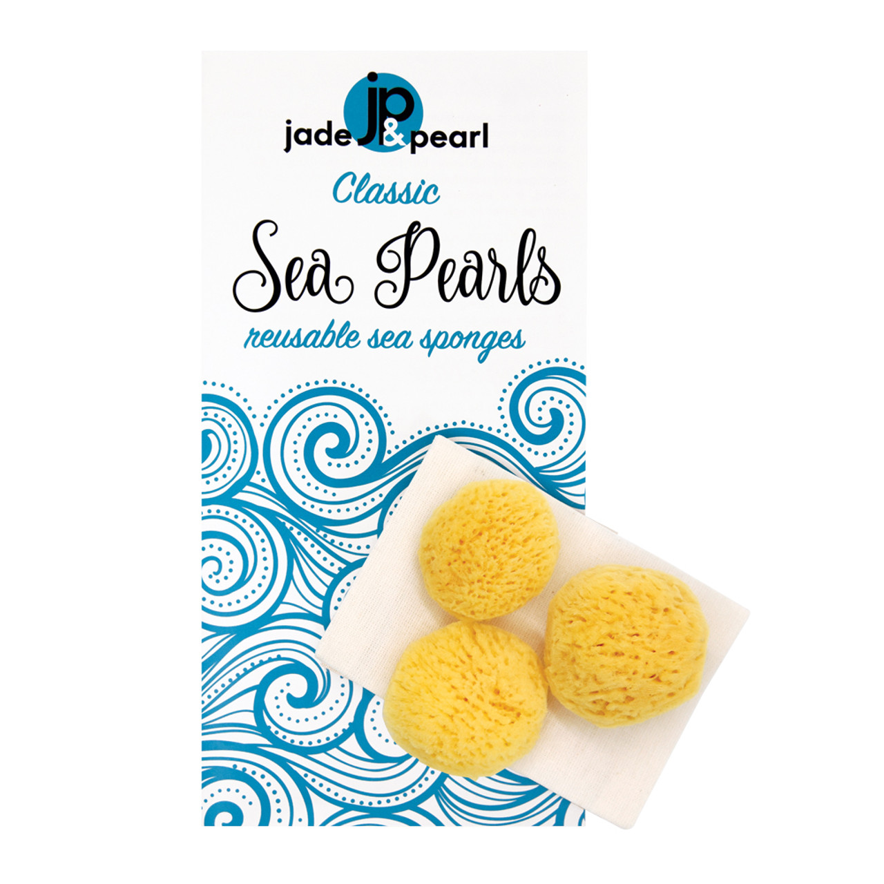 Sea Pearls Reusable Sea Sponges - Jade and Pearl