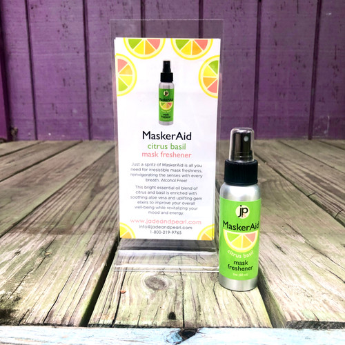 Sale! MaskerAid- citrus basil mask freshener - Jade and Pearl