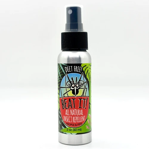 front of 2 ounce Beat It! Bottle