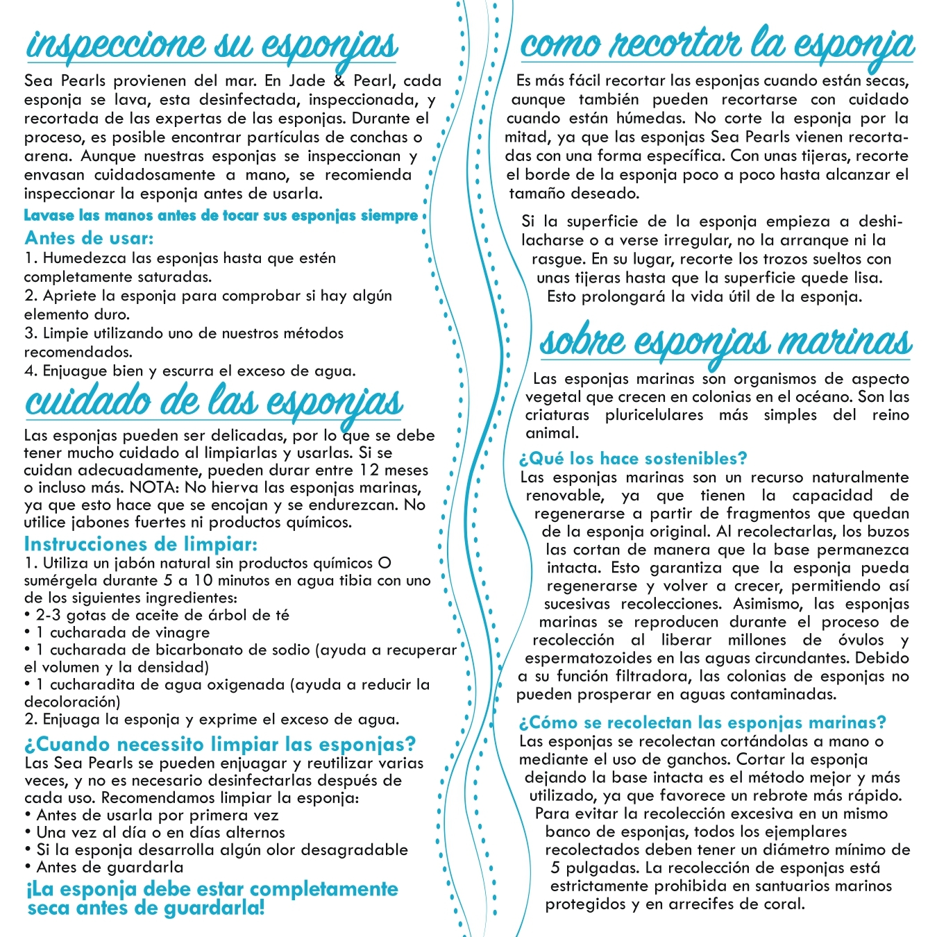 Sea Pearls Info Brochure Inside- Spanish