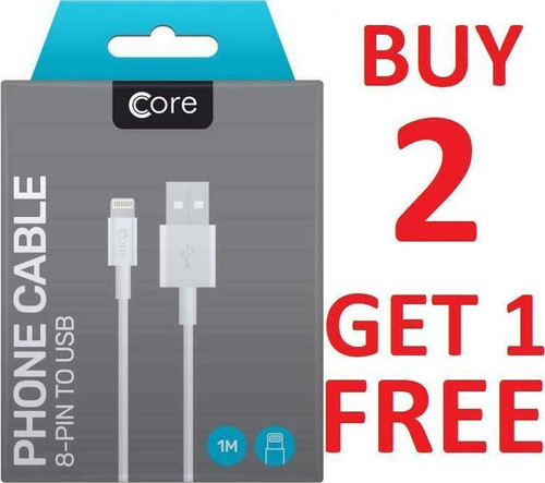 Genuine Core iPhone 12 11 X 6 5 7 8 iPad for iPhone USB Data Charger Lead Cable