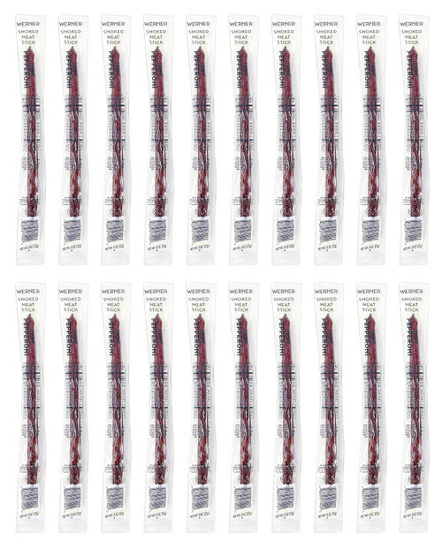 Individually wrapped pepperoni stick