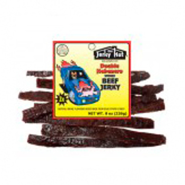 Nitro is Jerky Hut Prime Cut, Thick beef jerky with a smoky flavor spiced with a fiery accent of habanero peppers!  Twice as hot as Montezuma's Rage.