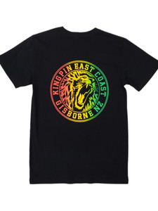 KINGPIN IRON LION TEE BLACK / RASTA KINGPIN IRON LION TEE BLACK / RASTA