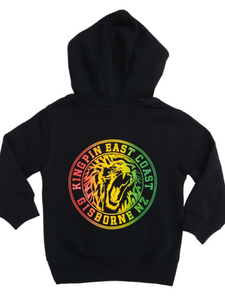 KINGPIN KIDS IRON LION HOOD BLACK/RASTA KINGPIN KIDS IRON LION HOOD BLACK/RASTA