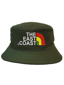 KINGPIN THE EAST COAST BUCKET HAT ARMY / WHITE / RASTA KINGPIN THE EAST COAST BUCKET HAT ARMY / WHITE / RASTA