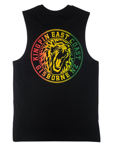 KINGPIN IRON LION SINGLET BLACK/RASTA