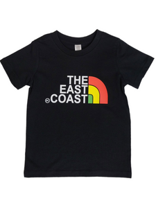 KINGPIN KIDS THE EAST COAST TEE BLACK / RASTA KINGPIN KIDS THE EAST COAST TEE BLACK / RASTA
