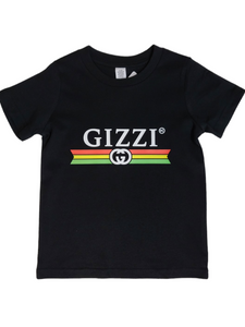 KINGPIN KIDS GIZZI TEE BLACK / RASTA KINGPIN KIDS GIZZI TEE BLACK / RASTA