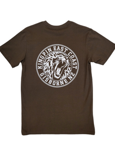 KINGPIN IRON LION TEE WALNUT / WHITE KINGPIN IRON LION TEE WALNUT / WHITE