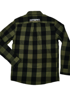 KINGPIN O.G CHECK SHIRT ARMY / BLACK KINGPIN O.G CHECK SHIRT ARMY / BLACK