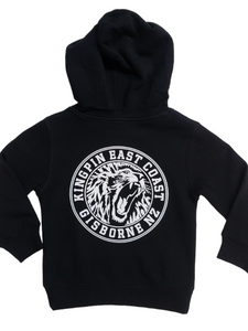 KINGPIN KIDS IRON LION HOOD BLACK / WHITE KINGPIN KIDS IRON LION HOOD BLACK / WHITE