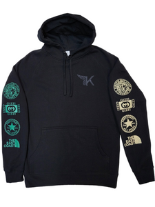 KINGPIN ICONS HOOD BLACK / GREEN / TAN KINGPIN ICONS HOOD BLACK / GREEN / TAN