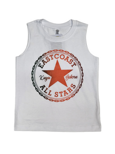 KINGPIN KIDS EASTCOAST ALL STARS SINGLET WHITE / MULTI KINGPIN KIDS EASTCOAST ALL STARS SINGLET WHITE / MULTI