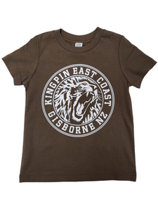KINGPIN KIDS IRON LION TEE WALNUT / WHITE KINGPIN KIDS IRON LION TEE WALNUT / WHITE