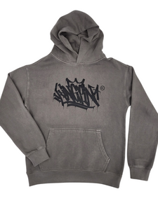 KINGPIN TAG HOOD FADED GREY / BLACK KINGPIN TAG HOOD FADED GREY / BLACK