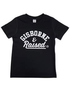 KINGPIN KIDS GISBORNE & RAISED TEE BLACK / WHITE