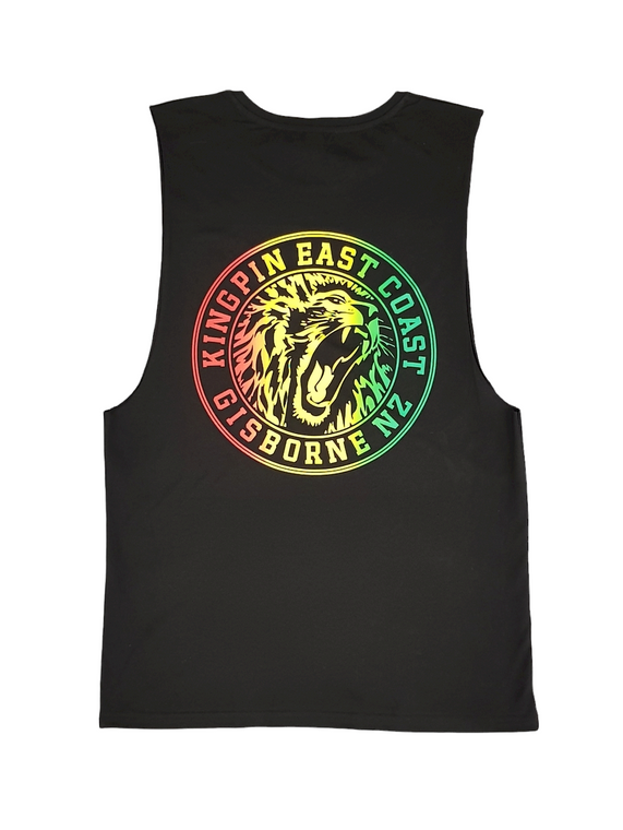 KINGPIN IRON LION SINGLET BLACK/RASTA