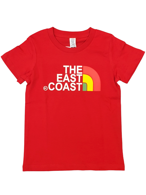 KINGPIN KIDS THE EAST COAST TEE RED / RASTA KINGPIN KIDS THE EAST COAST TEE RED / RASTA