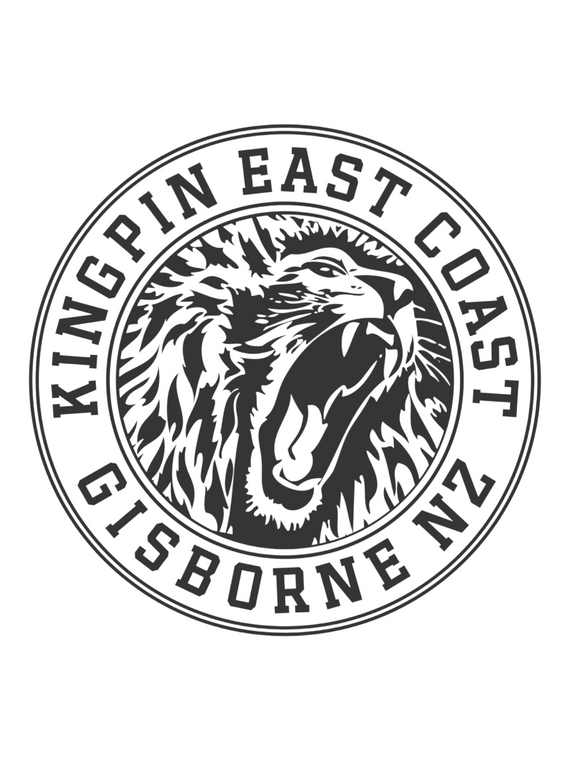 KINGPIN IRON LION STICKER SMALL WHITE / BLACK