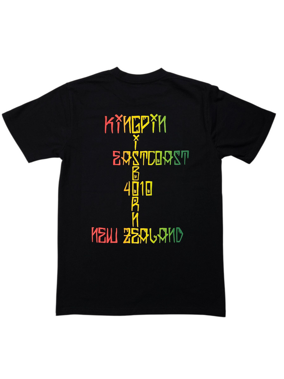 KINGPIN BARRIO TEE BLACK / RASTA