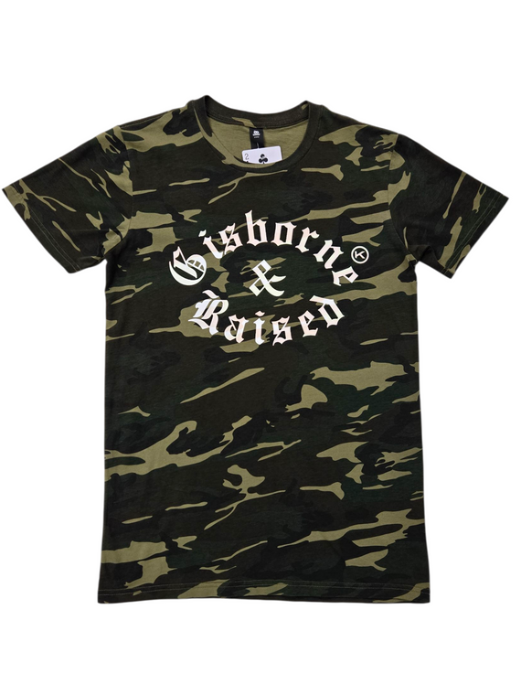 KINGPIN GISBORNE & RAISED TEE CAMO / WHITE