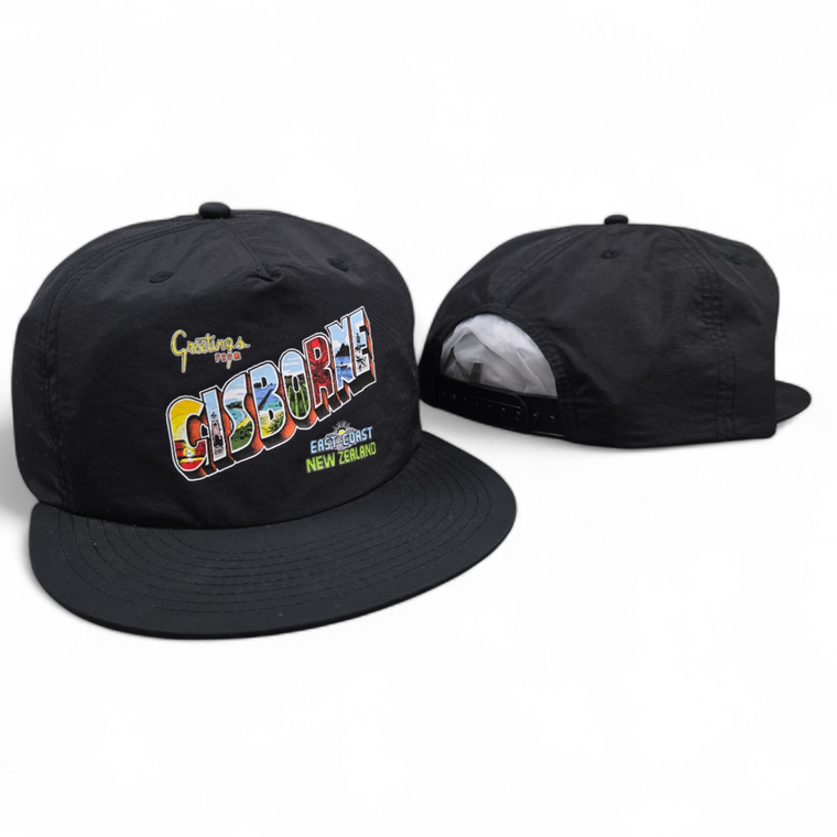 KINGPIN GREETINGS FROM GISBORNE SURF CAP BLACK / MULTI