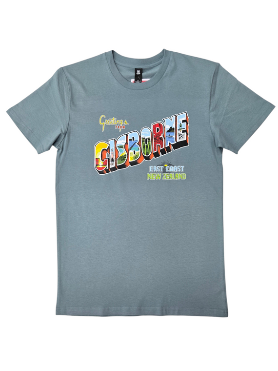 KINGPIN GREETINGS FROM GISBORNE TEE MINERAL / MULTI