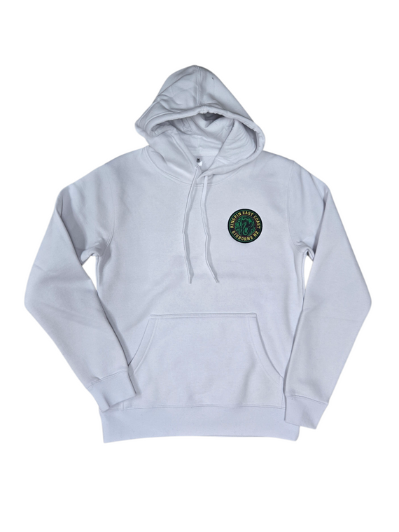 KINGPIN IRON LION WOVEN EMBROIDERED HOOD WHITE / RASTA