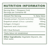 Mushify Skin Assist 60ml  - Nutrition Information Panel